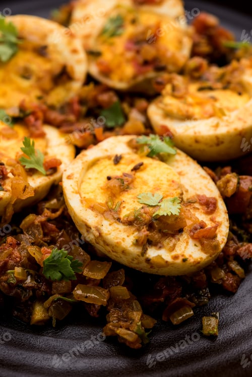 Preview: Masala Anda Fry made using chicken Egg is an Indian starter