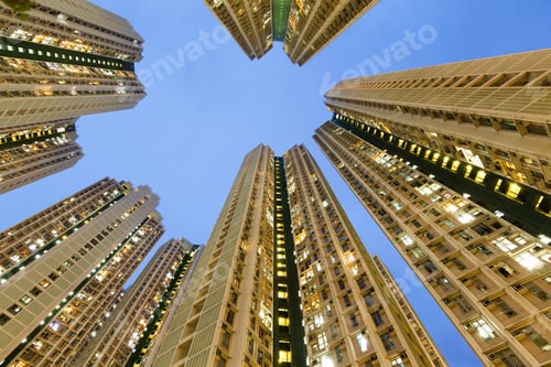 Preview: Resident apartment building from low angle