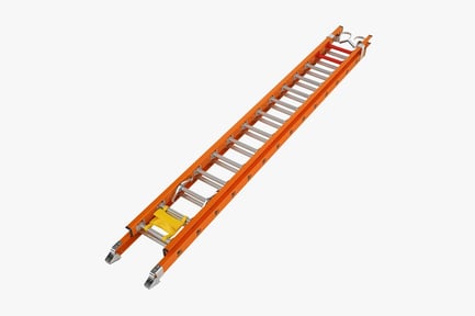 Preview: Extendable Construction Ladder with Metal Rungs