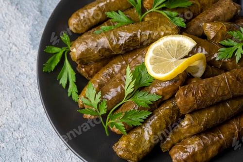 Preview: Traditional delicious Turkish foods; stuffed leaves (yaprak sarmasi)