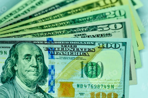 Preview: Close-up United State of America Dollar bank notes, USD Currency