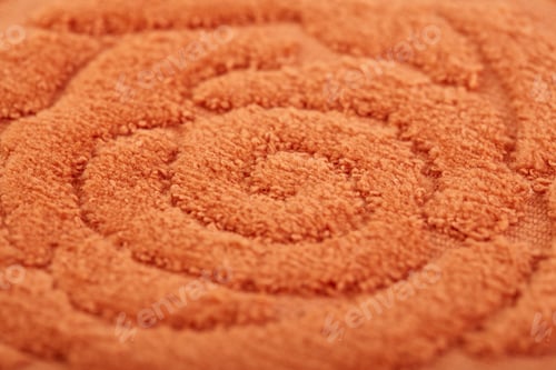 Preview: Orange Fabric And Texture Concept - Close Up Of A Towel Terry Cloth Or Terry Textile Background