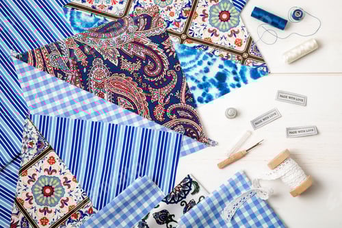 Preview: Sewing supplies and accessories for needlework. Craft hobby background