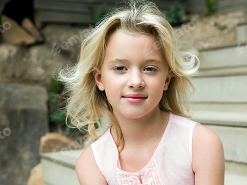Preview: Girl with blonde hair, portrait