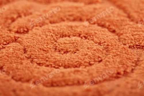 Preview: Orange Fabric And Texture Concept - Close Up Of A Towel Terry Cloth Or Terry Textile Background