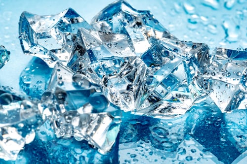 Preview: ice cubes on blue background