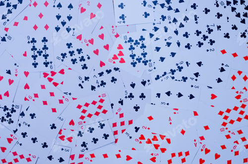 Preview: Top view collection of playing cards