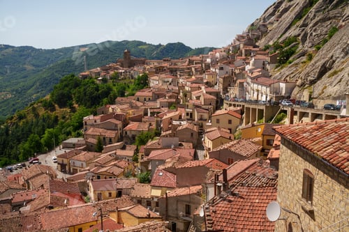 Preview: View of Pietrapertosa, historic town in Basilicata, Italy