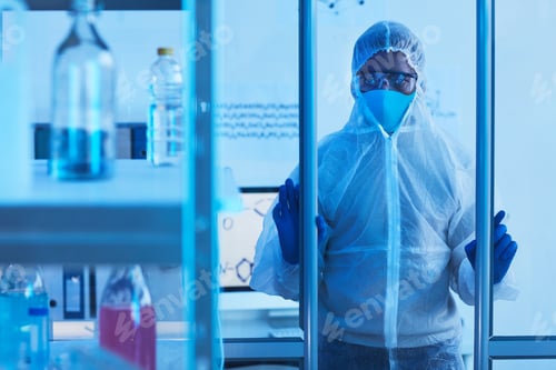 Preview: Scientist Entering Laboratory Room