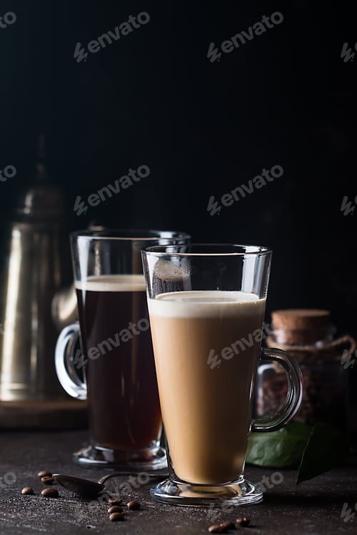Preview: Glass with cold latte