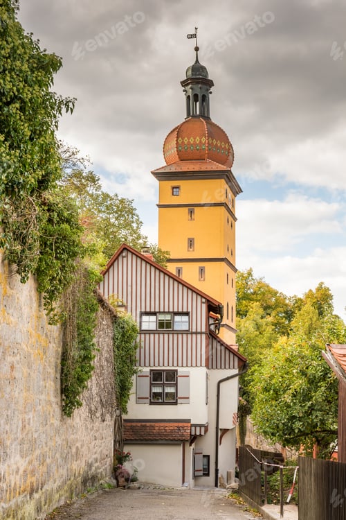 Preview: Historic city gate tower in Dinkelsbuehl