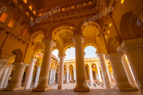 Preview: Ancient Thirumalai Nayak Palace, built in 17th-century, India.