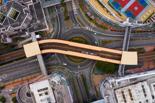 Preview: Tin Shui Wai, Hong Kong 03 December 2019: Top down view of Hong Kong city