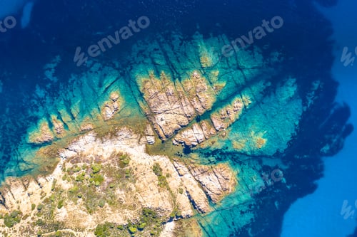 Preview: Top down view of Corsican rocky coast