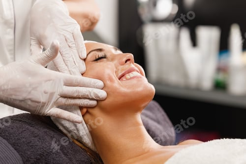 Preview: Woman Getting A Face Massage At The Beauty Salon
