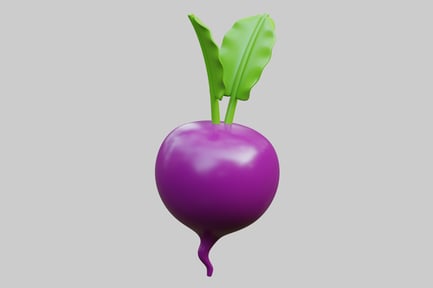 Preview: Purple vegetable with two green leaves