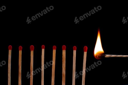Preview: Matches with black background.