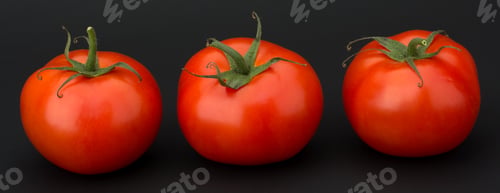 Preview: Tomato vegetables isolated on black background