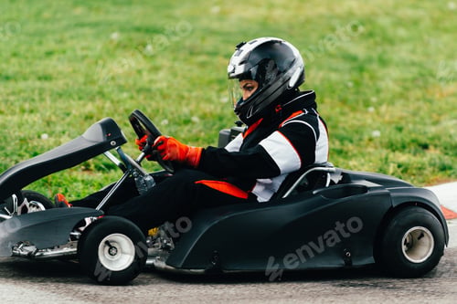 Preview: Woman driving go-cart