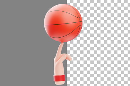 Preview: Spinning Basketball 3D Icon