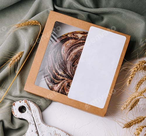 Preview: Blank recipe card with artisan bread photo