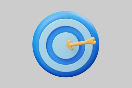 Preview: Blue target with arrow design