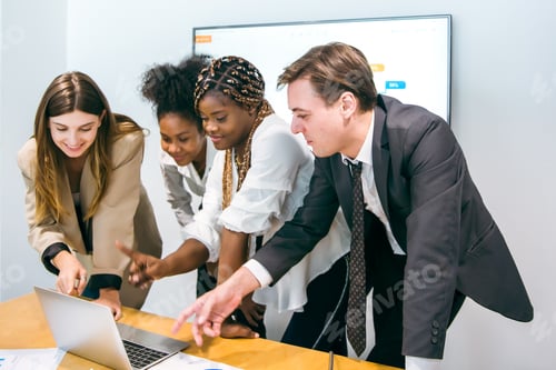 Preview: professional business team meeting for creative strategy, teamwork group cooperation brainstorming