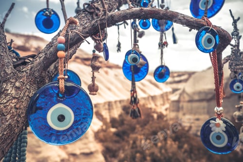 Preview: Amulets against evil eye on tree