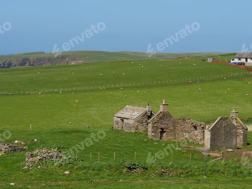 Preview: Picturesque view of Lerwick city and the Shetland islands