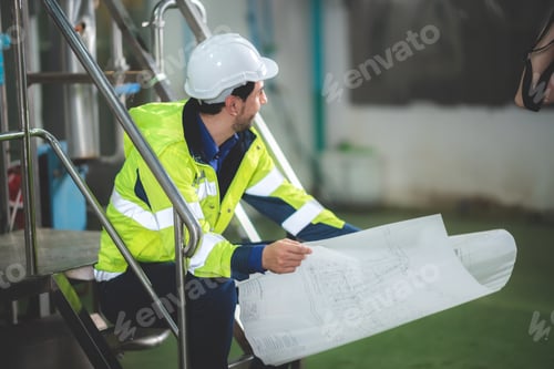 Preview: professional technician engineer working to control electrical power and safety service