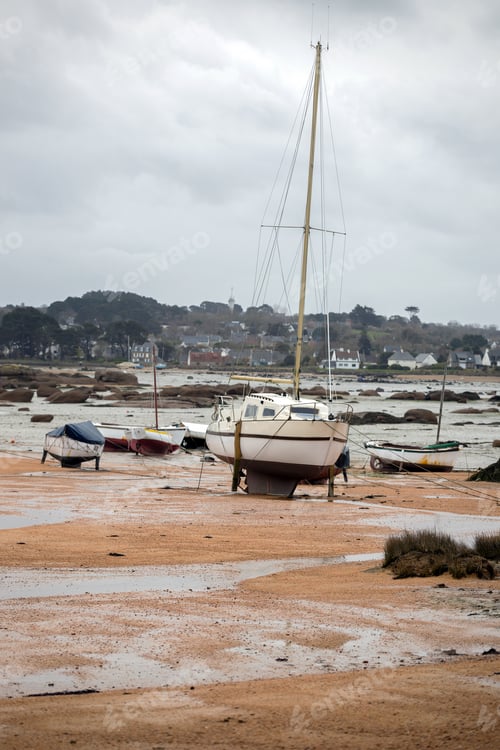 Preview: boats at low tide