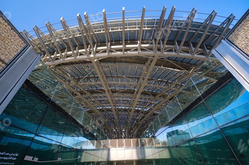 Preview: Dubai, UAE - 02.13.2021 Inside one of the halls of a sustainability pavilion of EXPO 2020