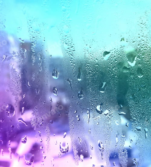 Preview: Texture of natural water drops on glass