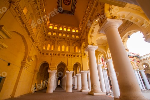 Preview: Ancient Thirumalai Nayak Palace, built in 17th-century, India.