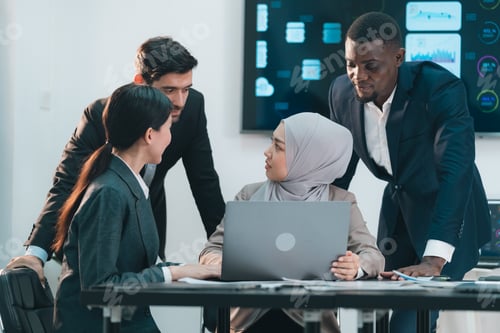 Preview: Professionals Collaborates Group, Business Team Engages in Strategic Brainstorming Discussion