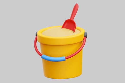 Preview: Sand Bucket And Shovel With Sand