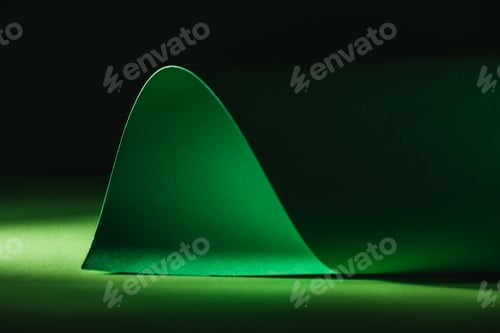 Preview: green warping paper for decoration on black
