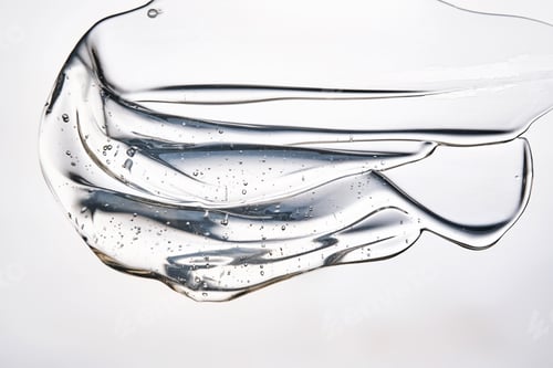 Visualização: Textura do gel de cabelo ou gel hialurônico para o rosto.