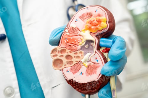 Preview: Kidney disease, Chronic kidney disease ckd, Doctor hold human model