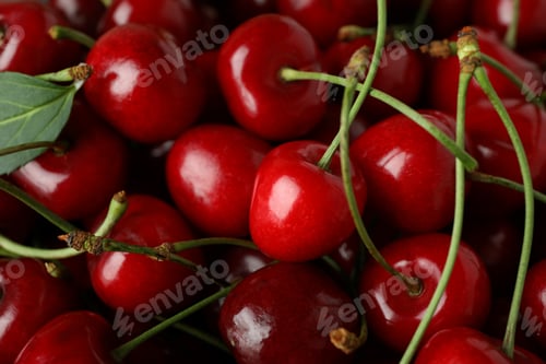 Preview: Concept of sweet berry with red cherry