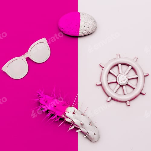 Preview: Tropical sea vibes Minimal design. Fashion accessories. Sunglass