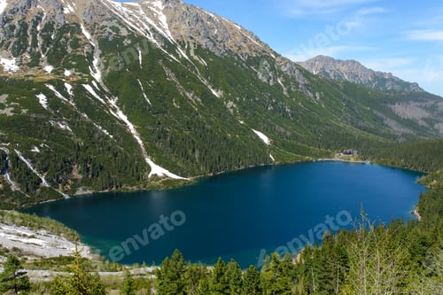 Preview: Morskie Oko lake (Eye of the Sea) at Tatra National Park near Zakopane city in Poland