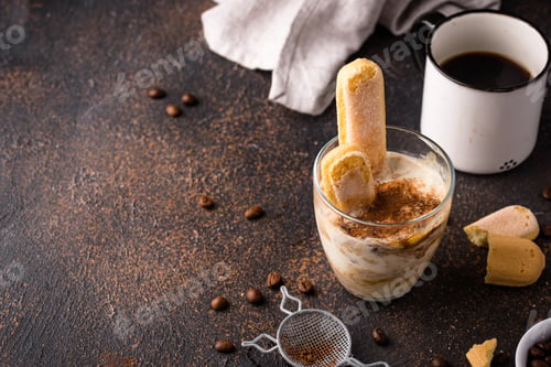 Preview: Tiramisu ice cream. Italian dessert