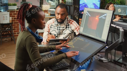 Preview: Software company workers team brainstorming game design ideas