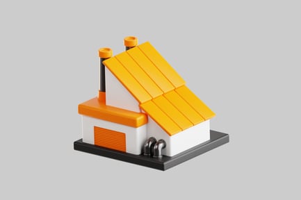 Preview: Clean low-poly factory building