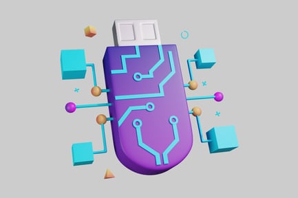 Preview: USB flash drive with geometric shapes