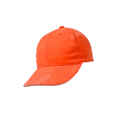 Preview: New Orange Baseball Cap isolated on white background