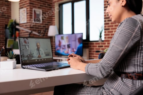 Preview: Indian person using videocall telemedicine
