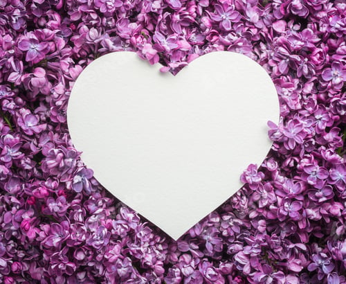 Preview: Valentine's Day card with a white note in heart form