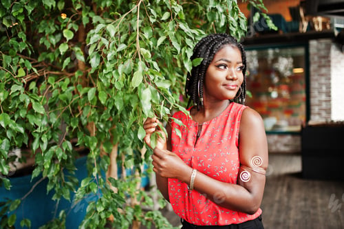 Preview: Attractive african american woman